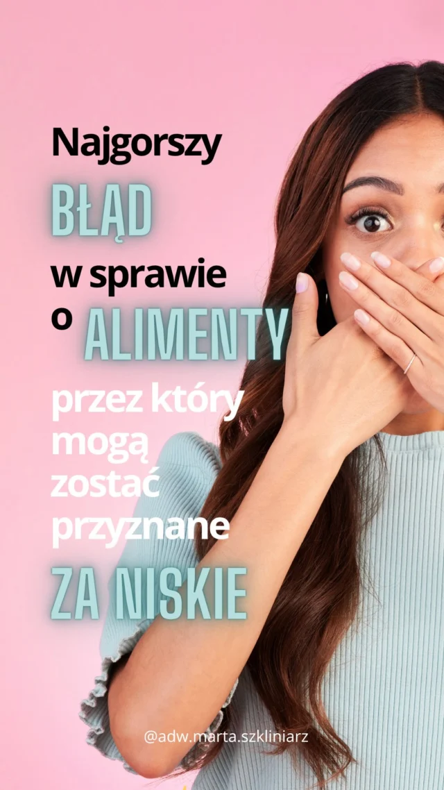 Najgorszy błąd w sprawie o alimenty?👇

Zgadywanie.

❌ Zgadywanie, ile powinnaś zawnioskować.
❌ Zgadywanie, co sąd „zaakceptuje”.
❌ Zgadywanie, co jest w porządku, a co będzie już „za dużo”.

📉 A potem... zbyt niska kwota.
📉 I rachunki, które nie spinają się pod koniec miesiąca.
📉 I frustracja, że trzeba wszystko ciągnąć samej.

💡 Ten błąd popełnia mnóstwo kobiet.
Ale Ty nie musisz.

Dlatego powstał Kalkulator Alimentów –
narzędzie, które:
📌 pomaga policzyć wszystkie niezbędne potrzeby dziecka,
📌 pokazuje, co możesz uwzględnić,
📌 i obejmuje ponad 50 pozycji.

🛒 Napisz BŁĄD, zdobądź swój kalkulator i przygotuj się jak trzeba.

Bo błądzenie po omacku może Cię kosztować…
📉 …setki złotych miesięcznie.
📈 …i ogrom frustracji, której można było uniknąć.

Nie zgaduj. Nie zaniżaj.
Bo jedna zła decyzja dziś może odbijać się na Tobie i Twoim dziecku przez kolejne lata.

👉 Kalkulator Alimentów – dla Kobiet, które chcą działać z głową. Dla Ciebie💪👶

#alimenty #alimentynadzieci #kalkulatoralimentów
#rozwód #dzieci #dziecko #rodzina #rozstanie #relacje #relacjedamskomęskie #kobietapo30 #kobietapo40 #kobietykobietom #prawakobiet #sukces #spokój #kobietaniezależna #dlakobiet #świadomakobieta #silnakobieta #siłajeskobietą #szczęśliwakobieta #pieniadze #pieniądze #planowanie #wiedza #wartowiedzieć

Autopromocja