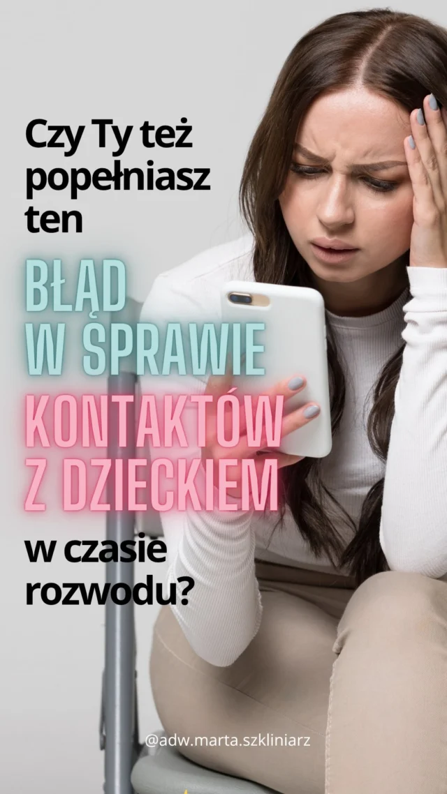 Znasz to?👇

📞 Ojciec dziecka dzwoni i żąda spotkania z nim tu i teraz.
❌ W ostatniej chwili odwołuje odbiór dziecka, bo „coś mu wypadło”.
📅 Weekend, który planowałaś od tygodni? Nagle znika, bo były zmienił zdanie.

A Ty? Zostajesz z rozczarowanym dzieckiem 😢 i poczuciem, że ktoś inny całkowicie steruje Waszym życiem.

Tak wygląda codzienność wielu kobiet, które w trakcie rozwodu nie uregulowały kontaktów z dzieckiem. Bo na początku wydawało im się, że „lepiej nie zaogniać sytuacji” – po co formalności, skoro jakoś się dogadacie?

Ale czasami bywa całkiem inaczej. Ex zaczyna decydować o wszystkim. Narzuca terminy, przesuwa plany, a Ty musisz się dostosować. Każde spotkanie to stres i napięcie. A Twoje dziecko? Żyje w niepewności, nie wiedząc, kiedy i na jak długo zobaczy drugiego rodzica😒

I wtedy zaczynają się schody💥 

👉Pojawiają się absurdalne warunki, oskarżanie o ograniczanie kontaktów, a czasem nawet próby odebrania Ci dziecka. I kolejne batalie w sądzie…

Dlatego jeśli już w trakcie rozwodu widzisz, że:
🔸 kontakty są narzucane lub odwoływane w ostatniej chwili
🔸 ex wymaga, byś zawsze dopasowała się do jego grafiku
🔸 dziecko zaczyna reagować lękiem i pyta: „Mamo, a kiedy znowu pojadę?”
– to sygnał, że czas działać🔥 I ustalić te kontakty sądownie.

Uregulowanie kontaktów przez sąd:
✨ Daje Ci spokój i przewidywalność – wreszcie masz jasny grafik
✨ Chroni Twoje prawa – jeśli ex łamie ustalenia, możesz je wyegzekwować
✨ Zapewnia bezpieczeństwo dziecku – wie, czego się spodziewać, zamiast żyć w chaosie

👉Nie pozwól, by Twój czas z dzieckiem zależał od humorów byłego. Uchroń się przed kontrolą, ciągłym stresem i niepewnością. To da oddech i pewność. Wszystkim🍀

Zaobserwuj mój profil🧡 – pomagam kobietom odzyskać kontrolę, spokój i pewność, że rozwód nie odbierze im tego, co najważniejsze.

Tobie też pokaże jak prawidłowo ustalić kontakty i zrobić to z głową💪

#rozwód #rodzina #rozstanie #relacje #relacjedamskomęskie #narcyz #toksyk #kobietapo30 #kobietapo40 #związek #kobietykobietom #prawakobiet #spokój #instamama #kobietaniezależna #porady #świadomakobieta #silnakobieta #szczęśliwakobieta #dziecko #dzieckoszczęśliwe #kontaktyzdzieckiem